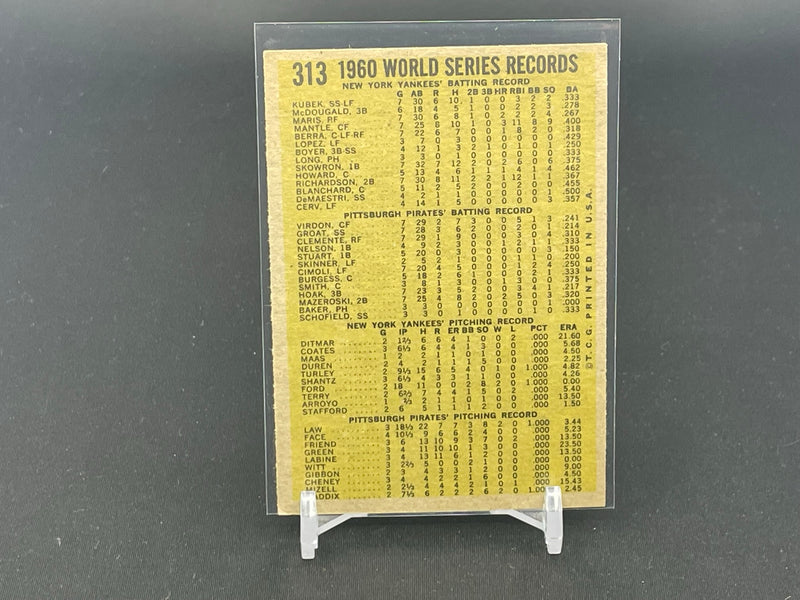 1961 TOPPS - 1960 WORLD SERIES RECORDS - THE WINNERS CELEBRATE -