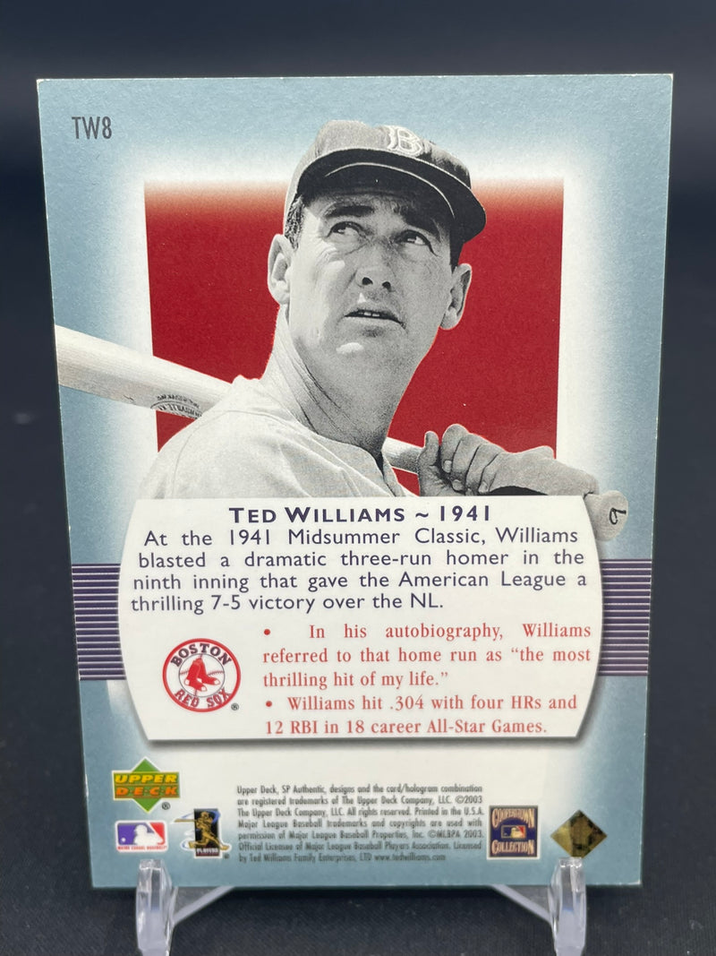 2003 UPPER DECK SP AUTHENTIC - RED SIMPLY SPLENDID - T. WILLIAMS - #TW8 - #'D/406