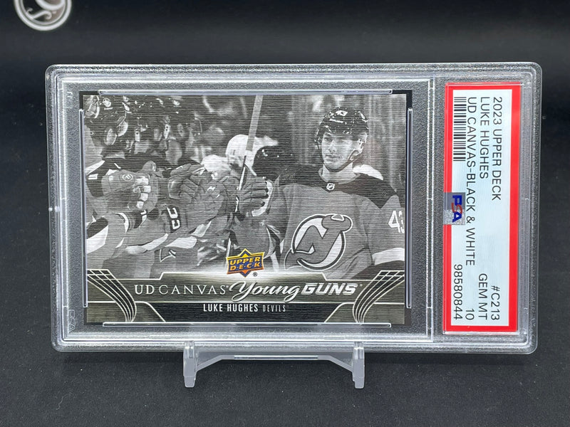 2023 UPPER DECK SERIES TWO - B/W - UD CANVAS - YOUNG GUNS - L. HUGHES -