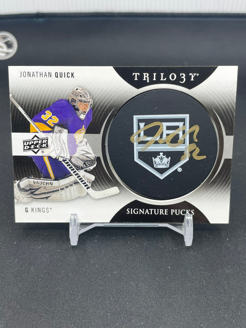 2013 UPPER DECK TRILOGY - SIGNATURE PUCKS - J. QUICK -