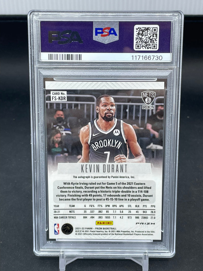 2021 PANINI PRIZM - SILVER PRIZM - FLASHBACK SIGNATURES - K. DURANT -
