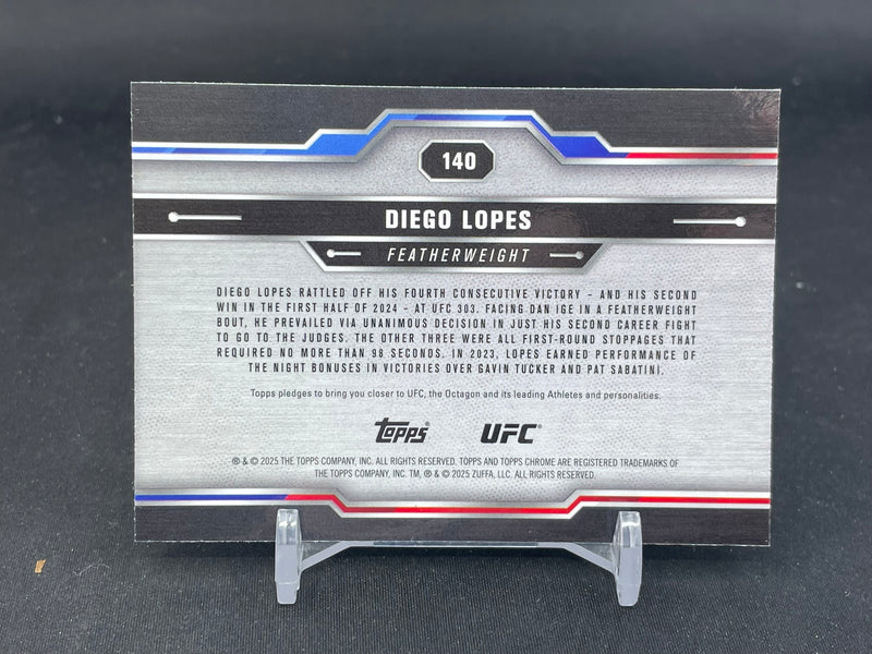2025 TOPPS CHROME - GREEN RAYWAVE - D. LOPES - #140 - #'D/125