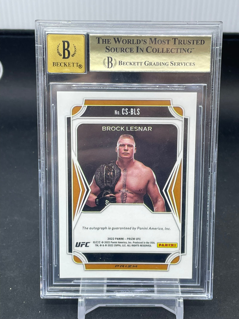 2022 PANINI PRIZM UFC - SILVER PRIZM - CHAMPION SIGNATURES - B. LESNAR -