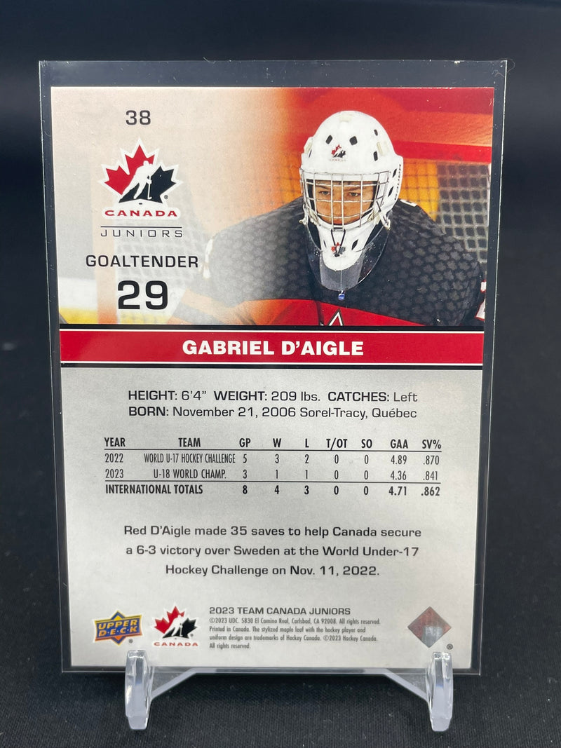 2023 UPPER DECK TEAM CANADA JUNIORS - BLUE PATTERN FOILBOARD - G. D'AIGLE -