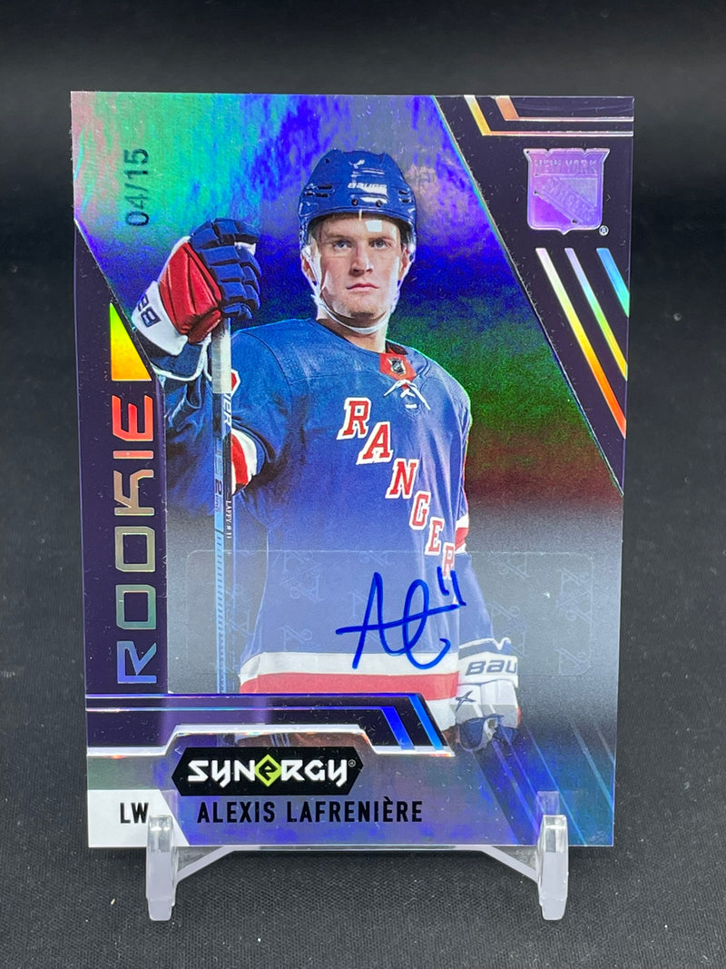 2020 UPPER DECK SYNERGY - PURPLE ROOKIE - A. LAFRENIERE - #130 - #'D/15 - AUTOGRAPH - RC