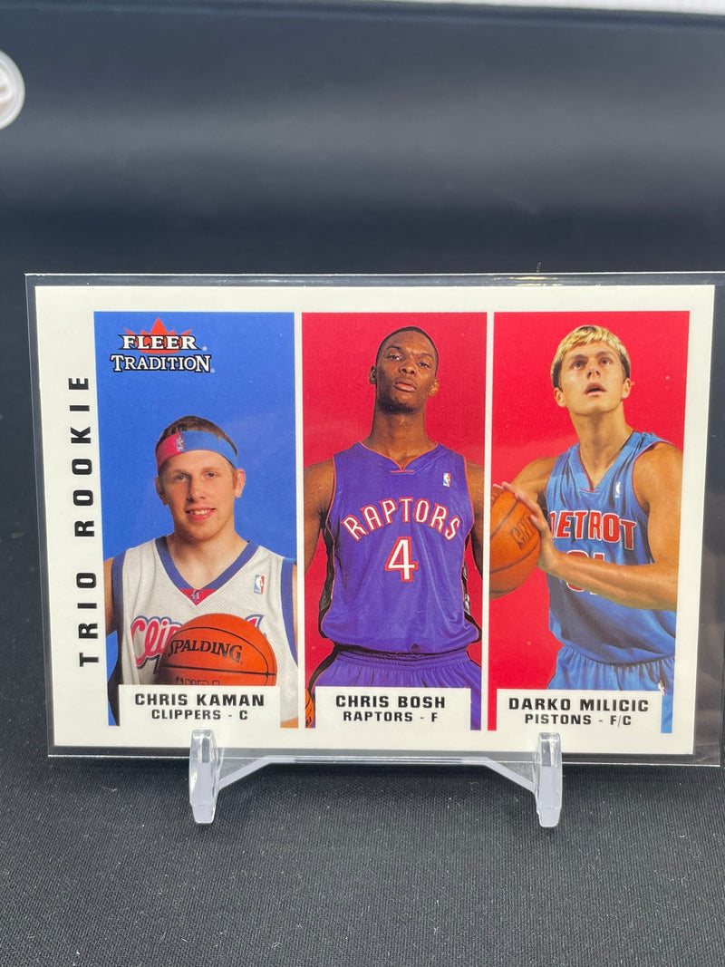 2003 FLEER - TRIO ROOKIE - D. MILICIC / C. BOSH / C. KAMAN -