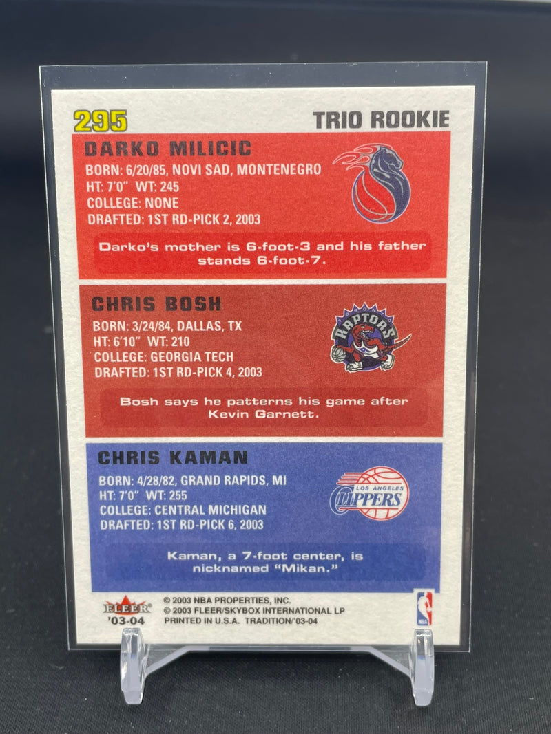 2003 FLEER - TRIO ROOKIE - D. MILICIC / C. BOSH / C. KAMAN -