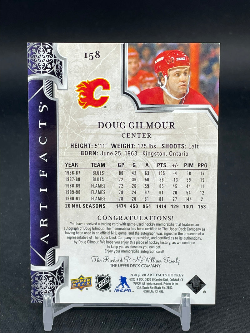2019 UPPER DECK ARTIFACTS - GOLD - D. GILMOUR - #158 - #'D/45 - DUAL RELIC - AUTOGRAPH