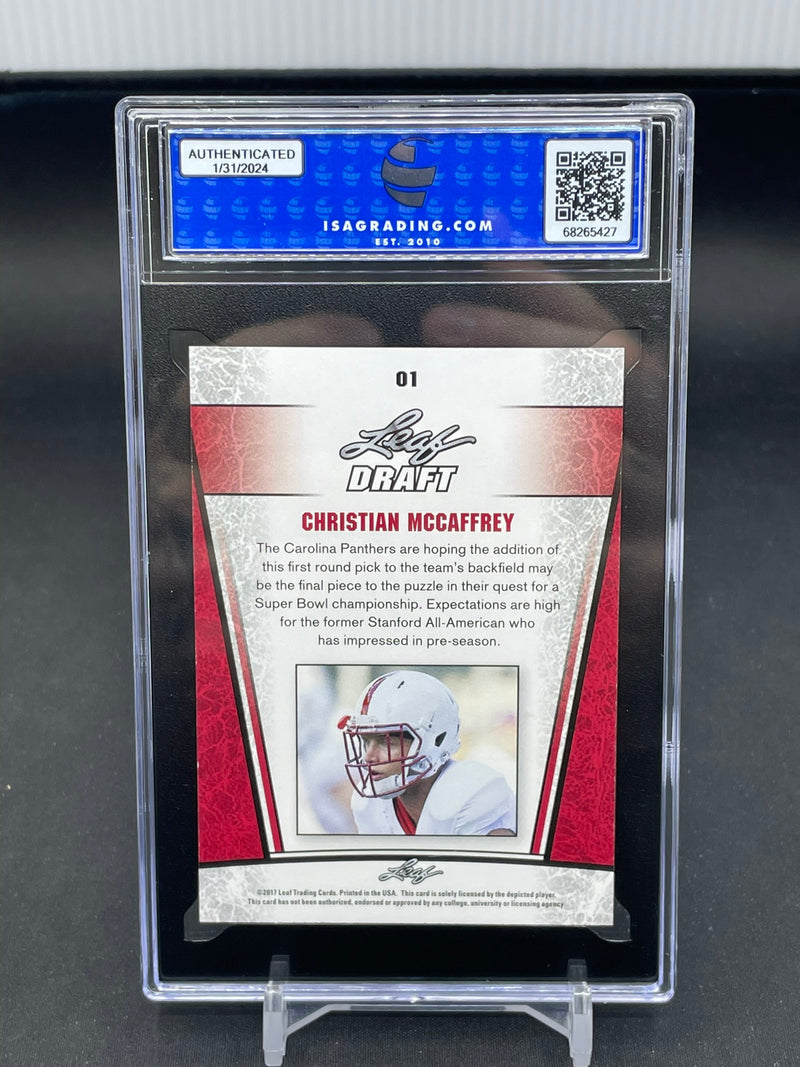 2017 LEAF DRAFT SILVER - C. MCCAFFREY -