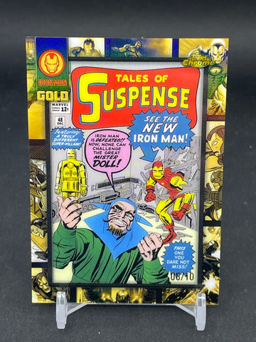 2025 TOPPS CHROME MARVEL - GOLD - IRON MAN GOLD - TALES OF SUSPENSE - #IM-2 - #'D/10