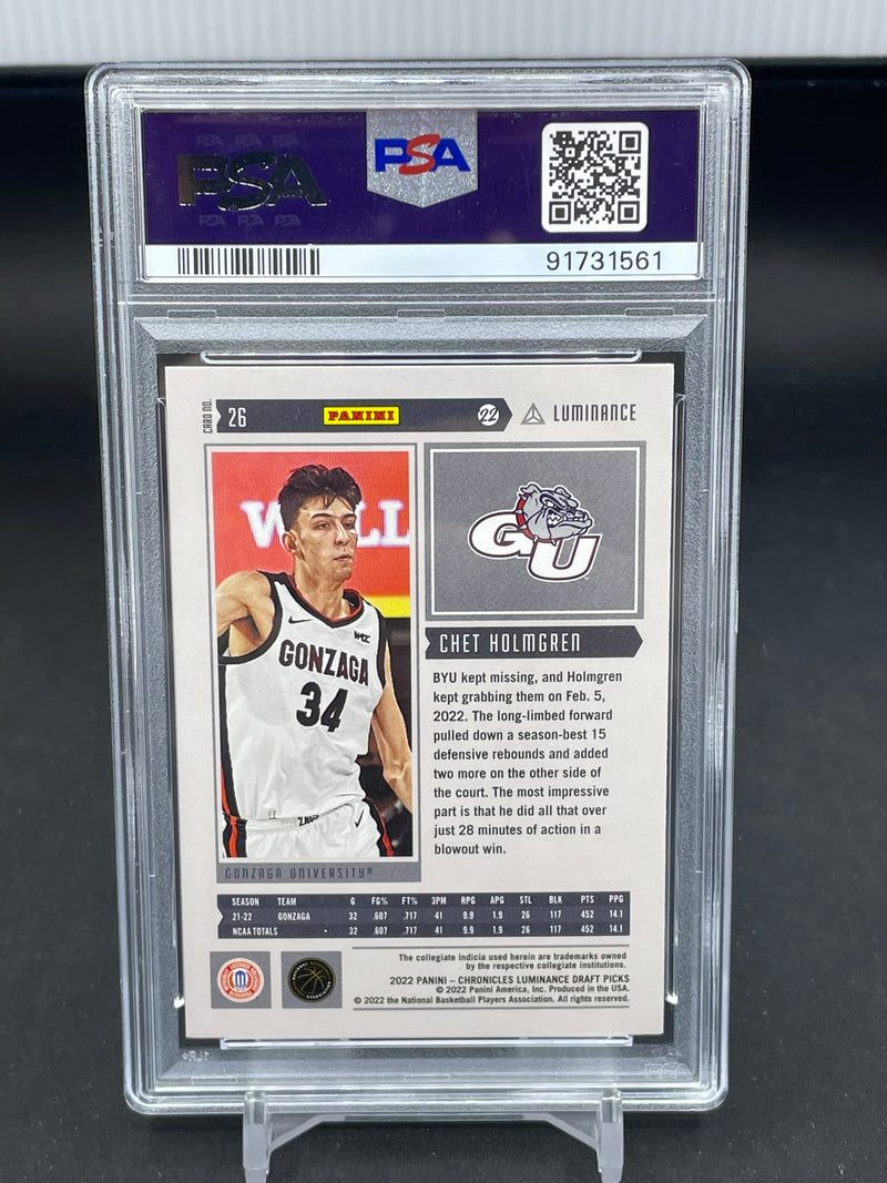 2022 PANINI CHRONICLES DRAFT PICKS - LUMINANCE - C. HOLMGREN -