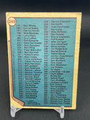 1977 O-PEE-CHEE - CHECKLIST CARD -