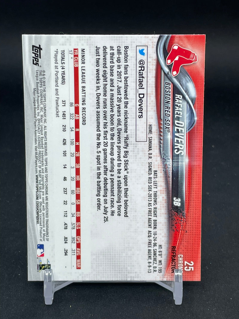 2018 TOPPS CHROME - REFRACTOR - R. DEVERS -