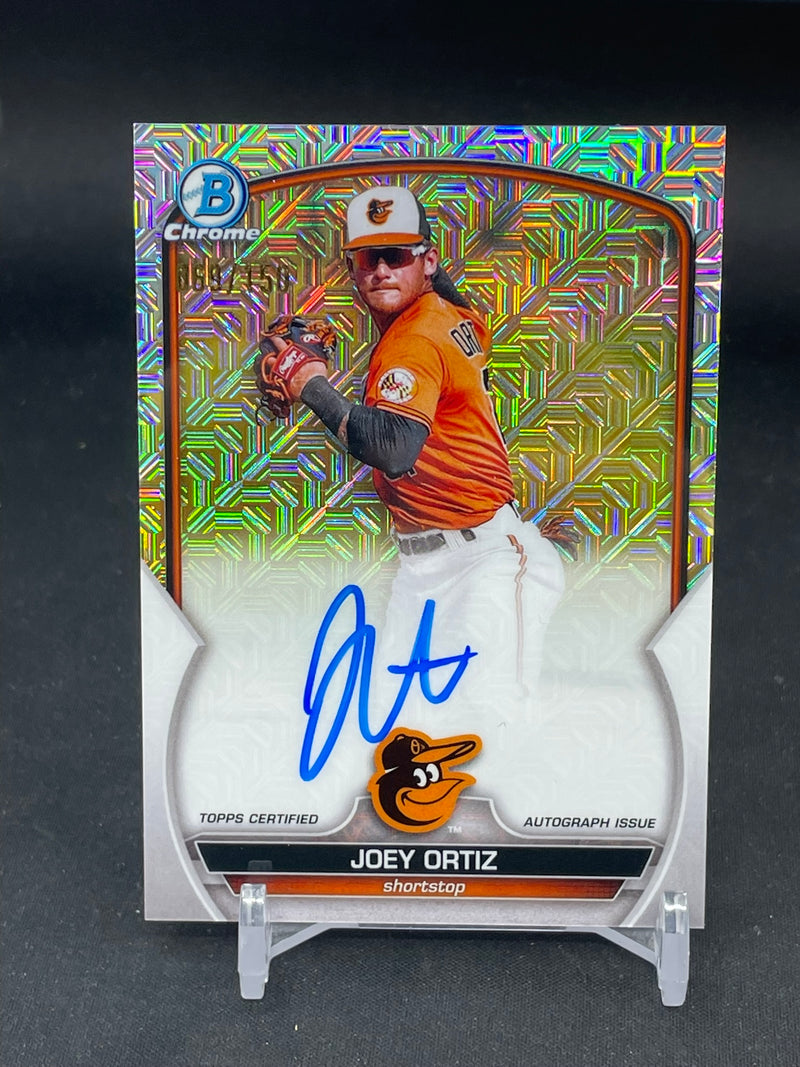 2023 TOPPS BOWMAN CHROME - MOJO REFRACTOR - J. ORTIZ - #CPA-JOR - #'D/150 - AUTOGERAPH