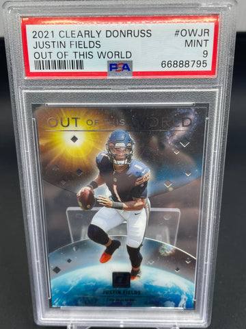 2021 PANINI CLEARLY DONRUSS - OUT OF THIS WORLD - J. FIELDS - #OWJR - PSA 9 - RC