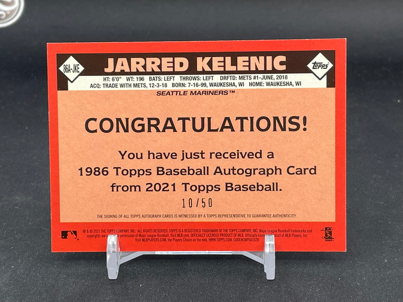 2021 TOPPS SERIES TWO - GOLD - 1986 TOPPS - J. KELENIC - #86A-JKE - #'D/50 - AUTOGRAPH - RC