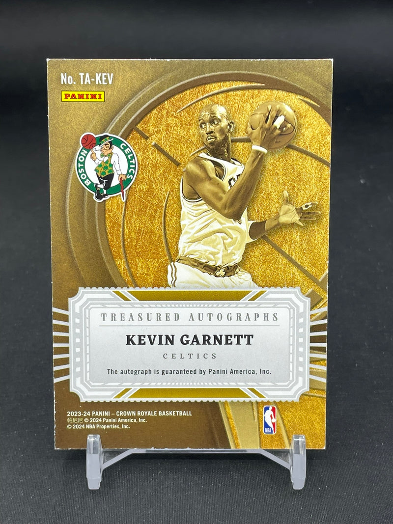 2023 PANINI CROWN ROYALE - TREASURED AUTOGRAPHS - K. GARNETT - #TA-KEV - #'D/10 - AUTOGRAPH