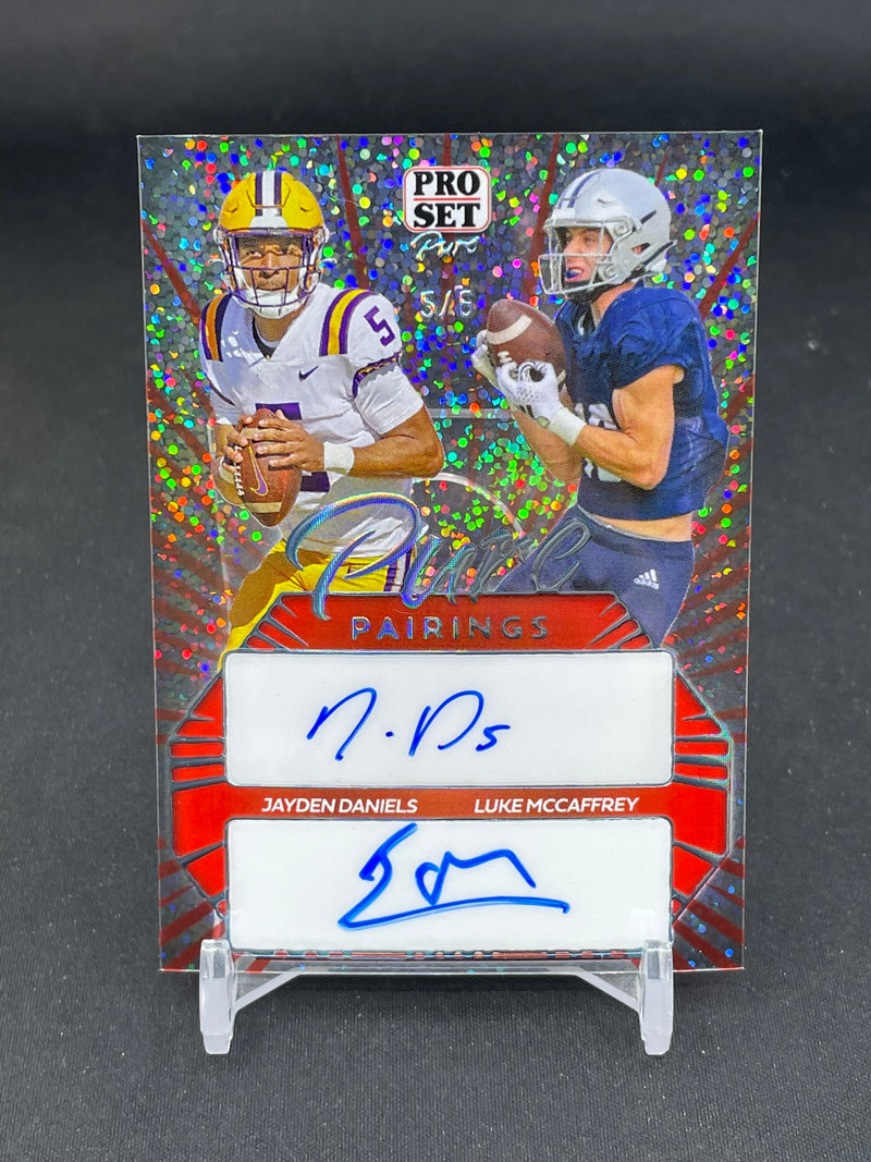 2024 LEAF PRO SET PURE - SPARKLE - PURE PAIRINGS - J. DANIELS / L. ,CCAFFREY - #PP-13 - #'D/6 - DUAL AUTOGRAPH