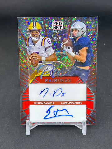 2024 LEAF PRO SET PURE - SPARKLE - PURE PAIRINGS - J. DANIELS / L. MCCAFFREY - #PP-13 - #'D/6 - DUAL AUTOGRAPH