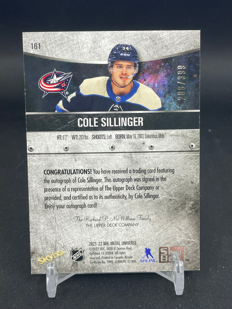 2021 UPPER DECK METAL UNIVERSE SKYBOX - C. SILLINGER - #161 - #'D/399 - AUTOGRAPH - RC