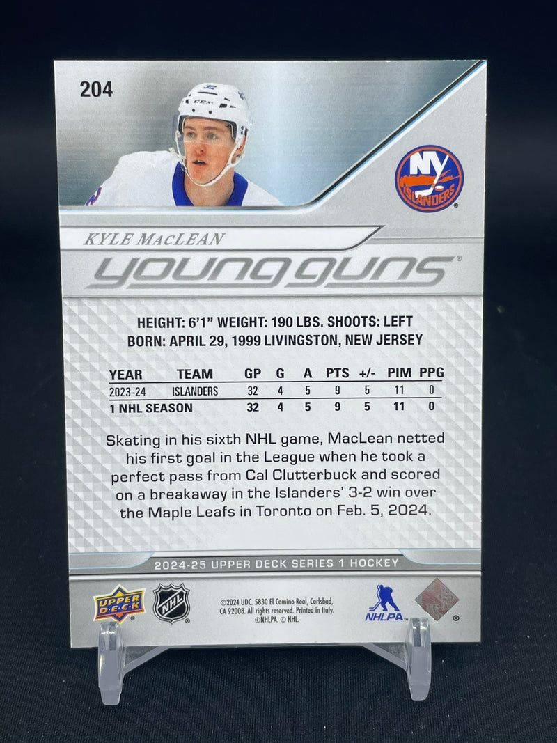2024 UPPER DECK SERIES ONE - DELUXE - YOUNG GUNS - K. MACLEAN - #204 - #'D/250 - RC