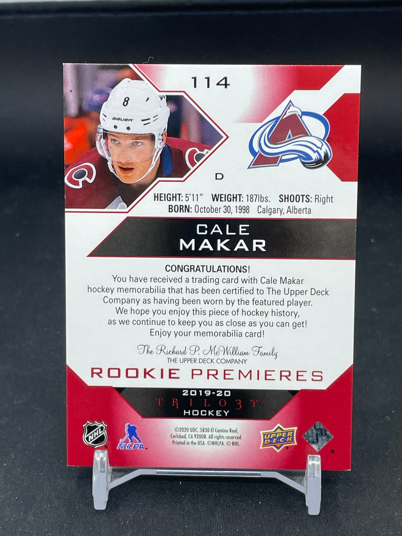 2019 UPPER DECK TRILOGY - RED - ROOKIE PREMIERES - C. MAKAR - #114 - #'D/49 - RELIC - RC