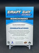 2023 UPPER DECK SP GAME USED - DRAFT DAY MARKS - K. KORCHINSKI - #DDM-KK - #'D/35 - RELIC - AUTOGRAPH