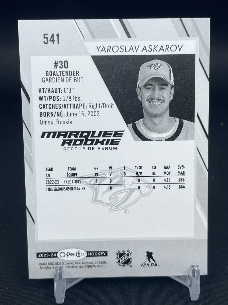 2023 UPPER DECK O-PEE-CHEE - PHOTO VARIANT - MARQUEE ROOKIES - Y. ASKAROV -