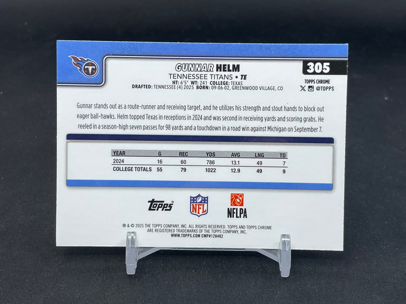 2025 TOPPS CHROME - REFRACTOR - G. HELM -