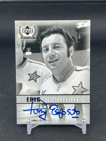 1999 UPPER DECK CENTURY LEGENDS - EPIC SIGNATURES - T. ESPOSITO - #TE - AUTOGRAPH