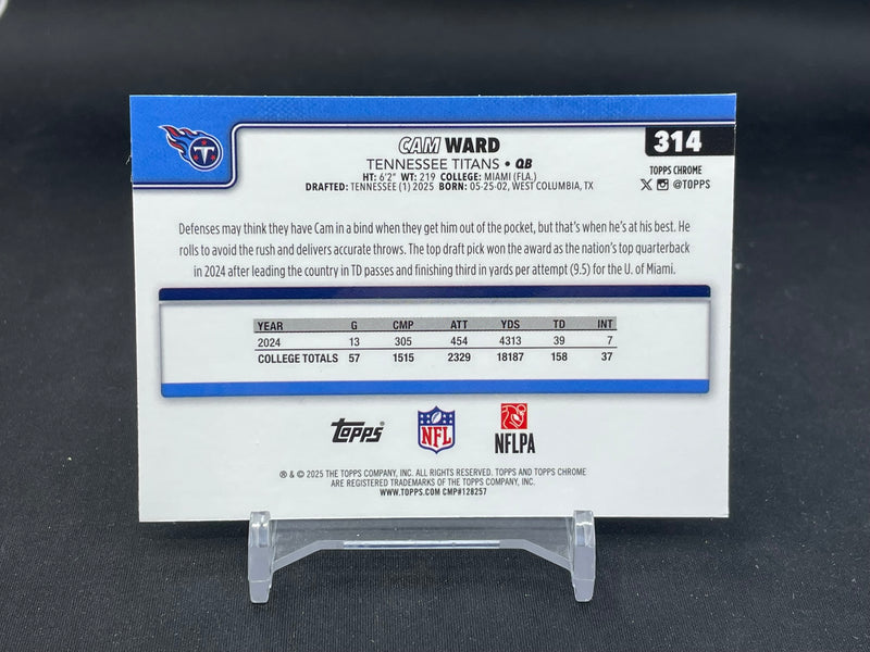 2025 TOPPS CHROME - RAYWAVA REFRACTOR - C. WARD -