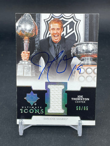 2019 UPPER DECK ULTIMATE - ULTIMATE ICONS - J. THORNTON - #UIA-JT - #'D/65 - RELIC - AUTOGRAPH