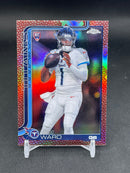 2025 TOPPS CHROME - FOOTBALL LEATHER REFRACTOR - C. WARD -