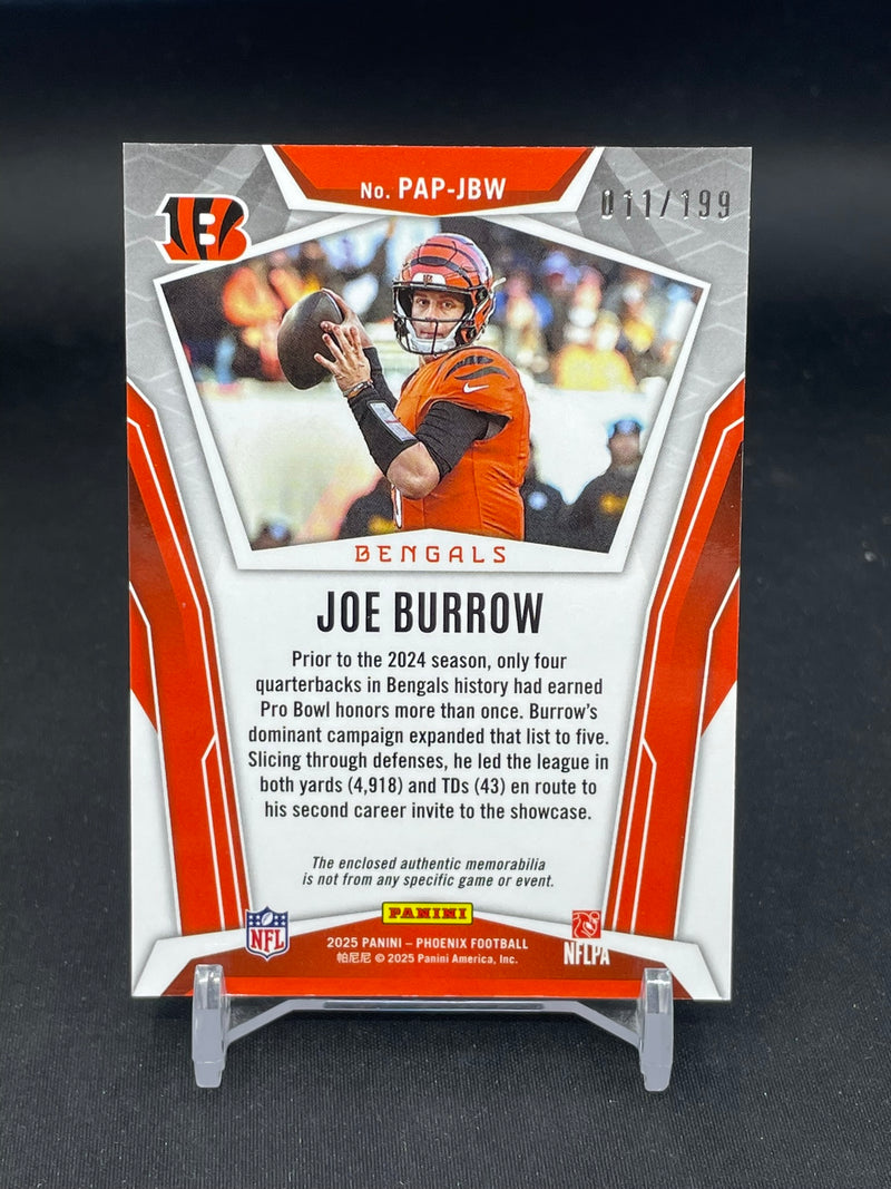2025 PANINI PHOENIX - BLUE - PANDORA PATCH - J. BURROW - #PAP-JBW - #'D/199 - RELIC