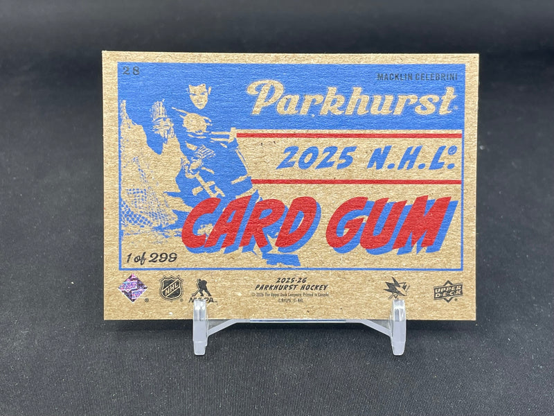 2025 UPPER DECK PARKHURST - RETRO GUM BACK - M. CELEBRINNI - #28 - #'D/299