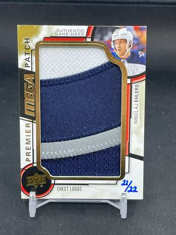 2018 UPPER DECK PREMIER - MEGA PATCH - N. EHLERS - #PMP-NE - #'D/22 - RELIC