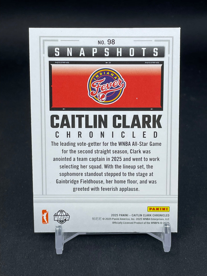 2025 PANINI CAITLIN CLARK CHRONICLED - RED ICE - SNAPSHOTS - C. CLARK -