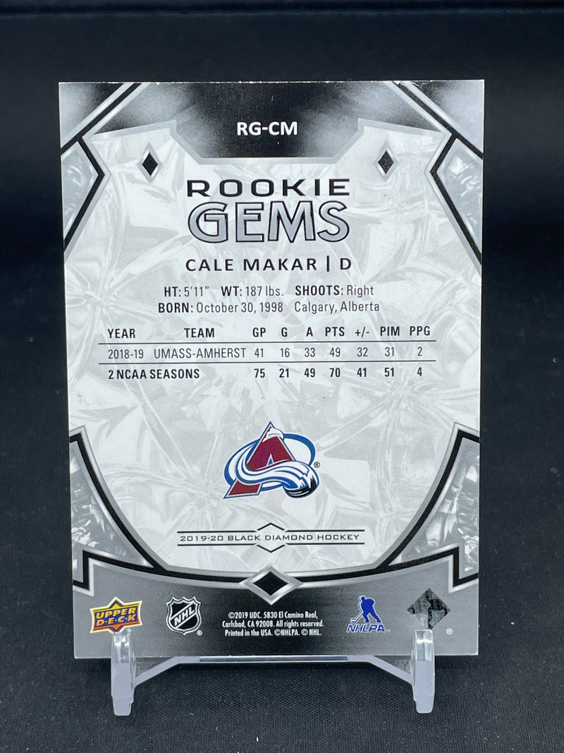 2019 UPPER DECK BLACK DIAMOND - ROOKIE GEMS - C. MAKAR - #RG-CM - #'D/399 - RC