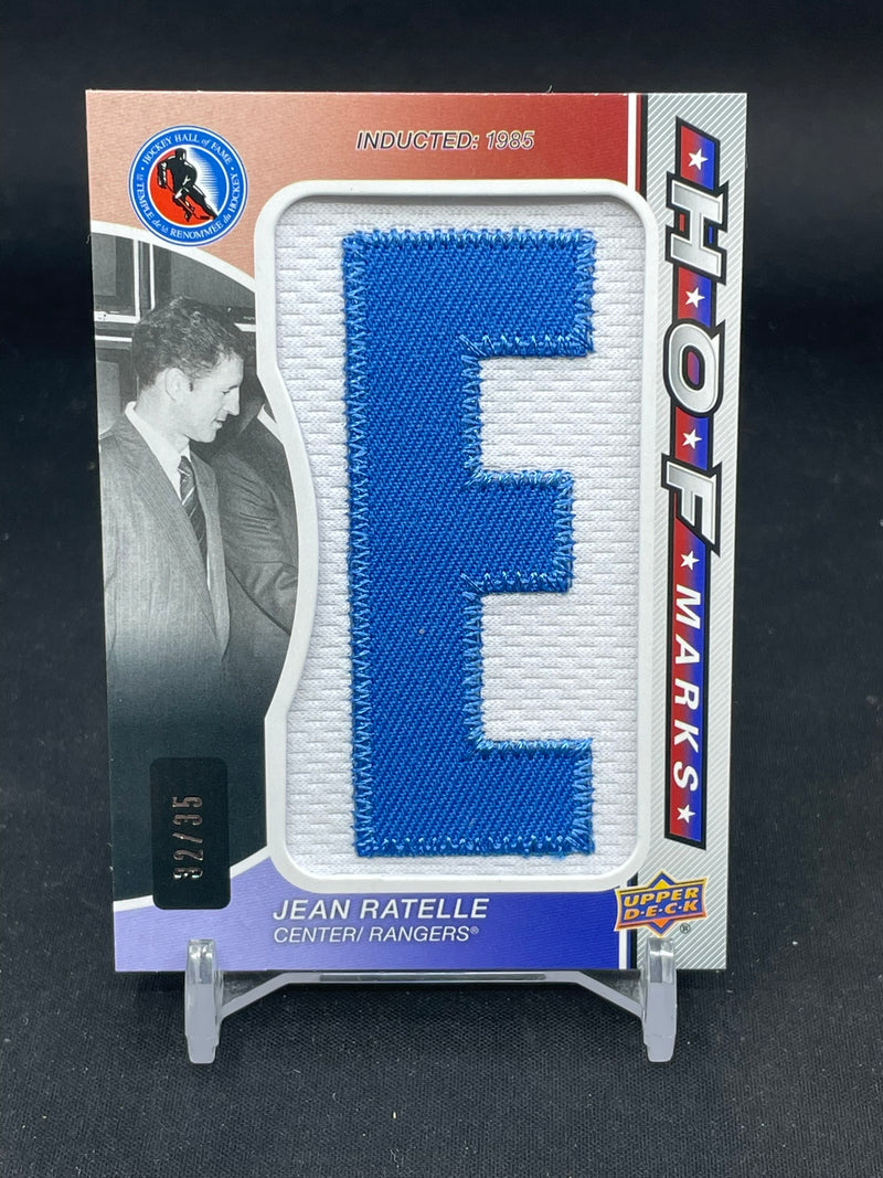 2024 UPPER DECK SP GAME USED - HOF MARKS - J. RATELLE - #HOFM-JR - #'D/35 - RELIC