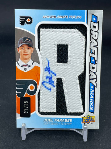 2019 UPPER DECK SP GAME USED - DRAFT DAY MARKS - J. FARABEE - #DDM-JF - #'D/35 - RELIC - AUTOGRAPH