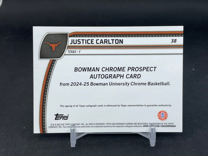 2024 TOPPS BOWMAN CHROME - STEALTH - 1ST BOWMAN - J. CARLTON -