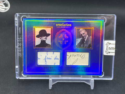 2025 ETERNAL CULTURE REVELATION WORLD CELEBRITIES EDITION - BLUE - A. HEPBURN / H. DE GIVENCHY - #'D/75 - DUAL RELIC