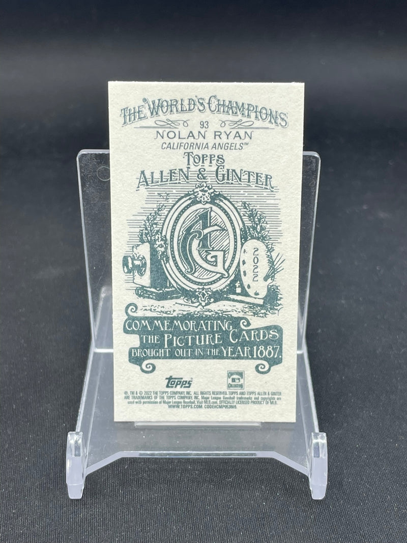 2022 TOPPS ALLEN & GINTER - MINI - N. RYAN -