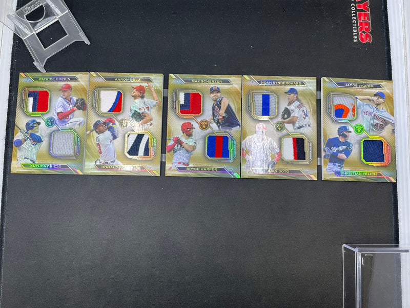2019 TOPPS TRIPLE THREADS - DECA THREADS RELIC COMBO - 10X RELIC 5 CARD BOOKLET - #DARCB-9 - #'D/5
