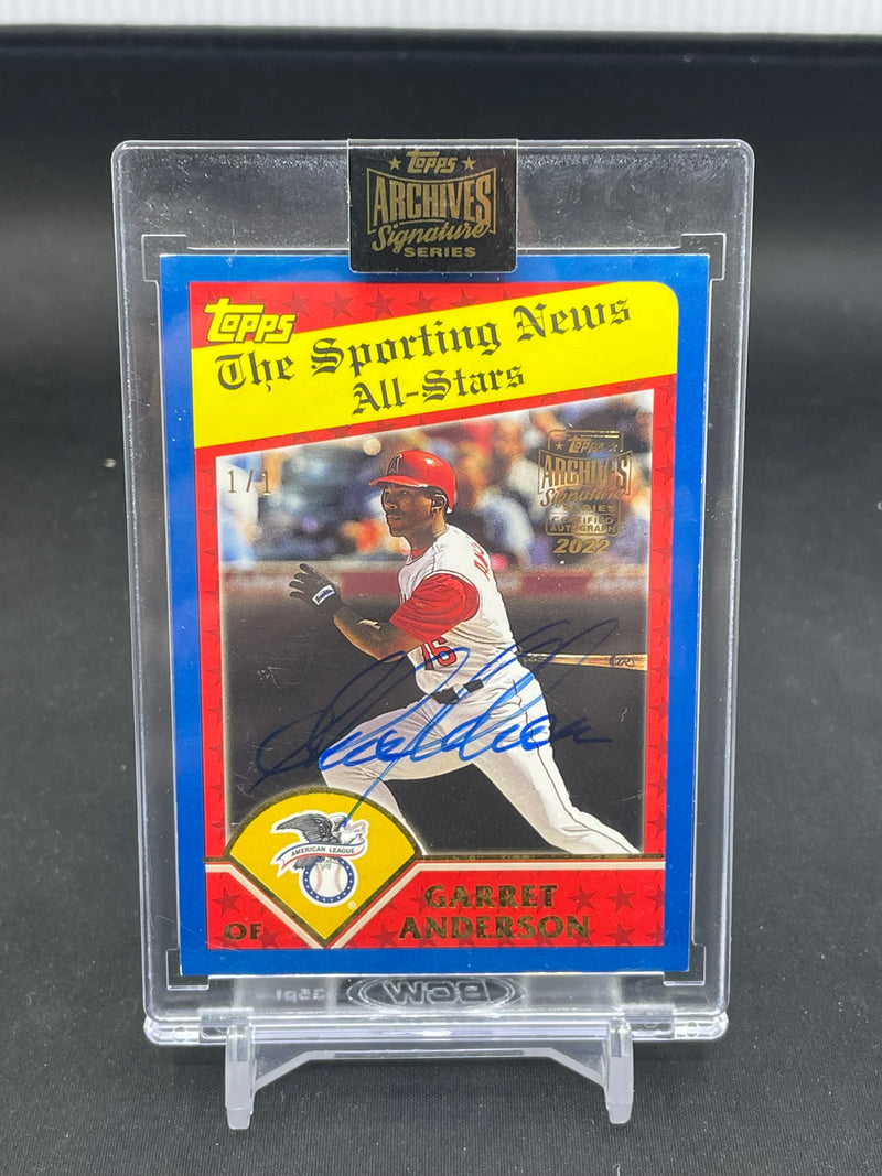 2022 TOPPS ARCHIVES SIGNATURE SERIES - G. ANDERSON - #362 - #'D/1 - AUTOGRAPH