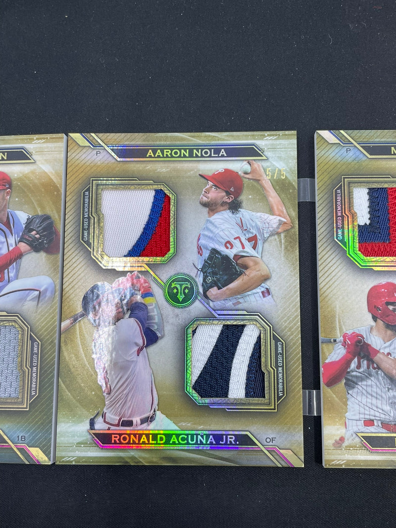 2019 TOPPS TRIPLE THREADS - DECA THREADS RELIC COMBO - 10X RELIC 5 CARD BOOKLET - #DARCB-9 - #'D/5