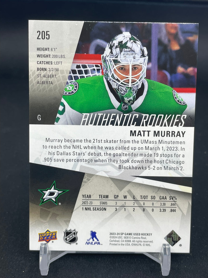 2023 UPPER DECK SP GME USED - GOLD - AUTHENTIC ROOKIES - M. MURRAY - #205 - #'D/123 - RC