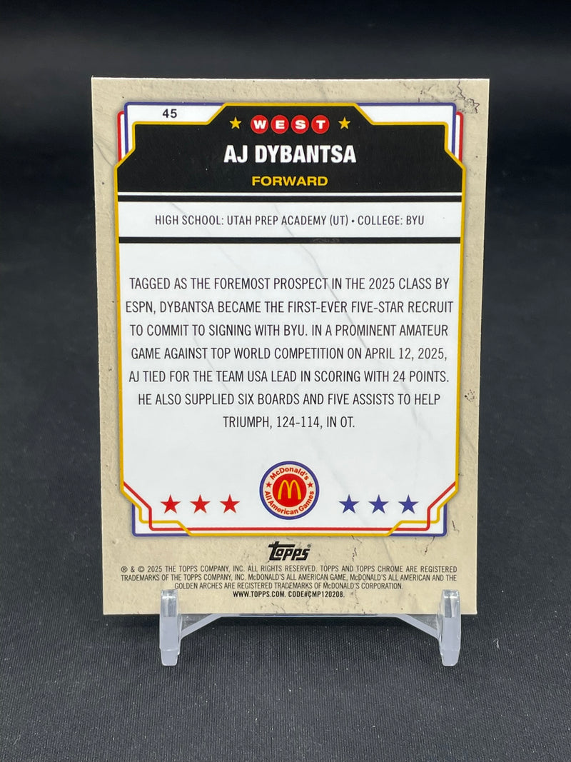 2025 TOPPS CHROME MCDONALDS - A. DYBANTSA -