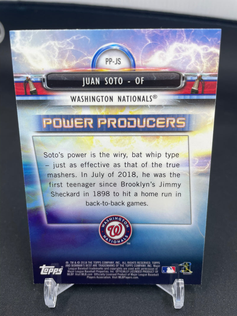 2018 TOPPS BOWMAN'S BEST - POWER PRODUCERS - J. SOTO -