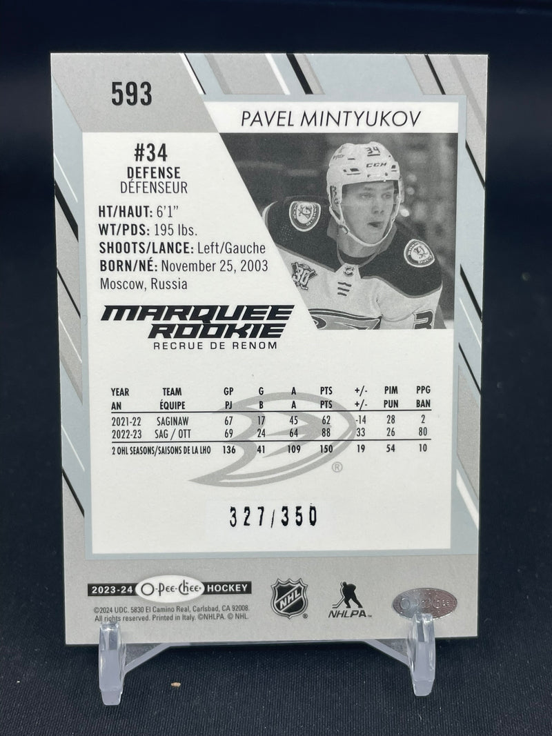 2023 UPPER DECK O-PEE-CHEE - RAINBOW - MARQUEE ROOKIE - P. MINTYUKOV - #593 - #'D/350 - RC